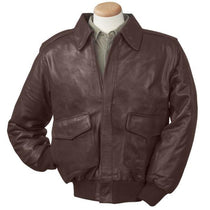 Burk's Bay Men's Brown A-1 Cowhide Bomber Jacket