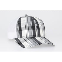 Pacific Headwear Plaid/Black Plaid Trucker Snapback Trucker Mesh Cap