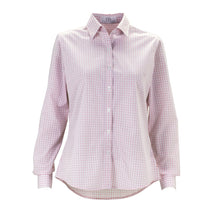 Vantage Women's Pink/White Easy-Care Gingham Check Shirt