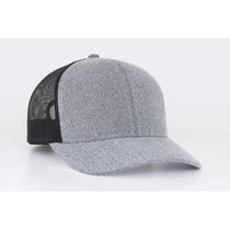 Pacific Headwear Grey Heather/Black Snapback Trucker Mesh Cap