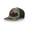 Richardson Green Camo/Black Mesh Back Split Trucker R-Flex Hat