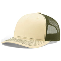 Richardson Beige/Loden Mesh Back Five Panel Trucker Hat