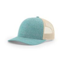 Richardson Women's Green Teal Heather/Birch Low Heather Trucker Hat