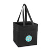 Gemline Black Colbie Collapsible Cotton Tote