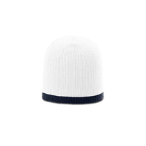 Richardson White/Navy Rib Knit Beanie