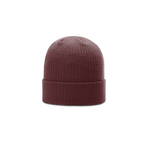 Richardson Maroon Rib Knit Beanie with Cuff