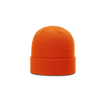 Richardson Orange Rib Knit Beanie with Cuff