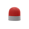Richardson Red/Grey Rib Knit Beanie with Cuff