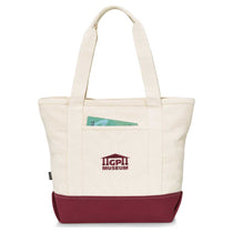 Gemline Burgundy Newport Cotton Zippered Tote