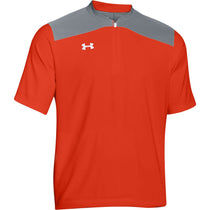 Under Armour Men's Dark Orange Triumph Cage Jacket Short Sleeve