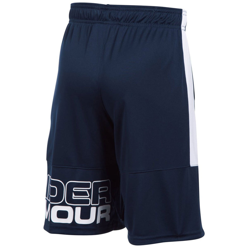 Under Armour Youth Midnight Navy/White Stunt Shorts
