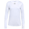 Under Armour Women's White Locker Tee Long Sleeve 2.0