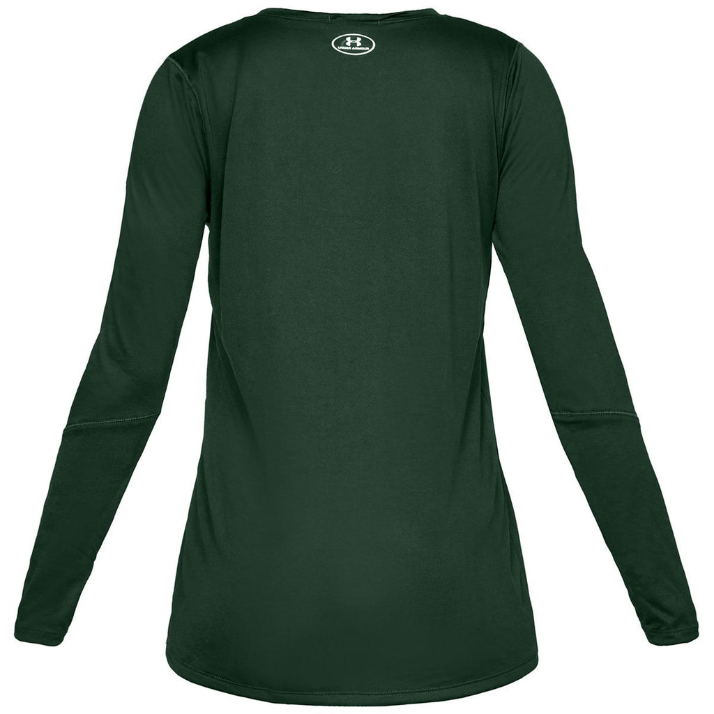 Under Armour Women's Forest Green Locker Tee Long Sleeve 2.0