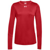 Under Armour Women's Red Locker Tee Long Sleeve 2.0