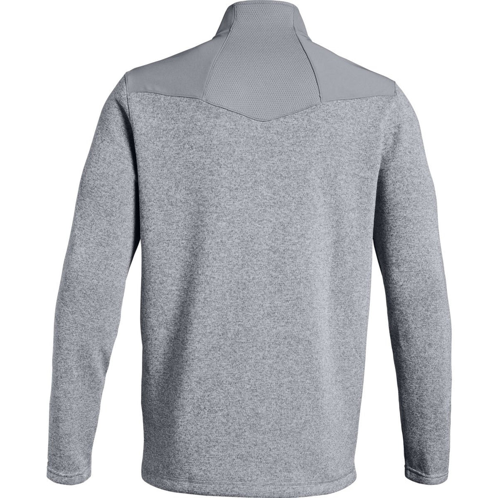 Under Armour Men's Steel Light Heather Peak Performance Fleece Quarter Zip