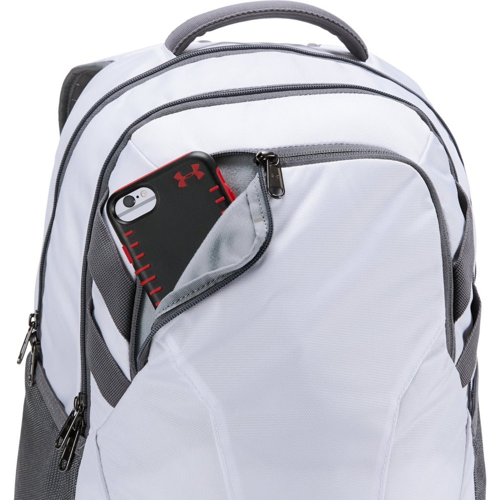 Under Armour White UA Team Hustle 3.0 Backpack