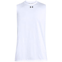 Under Armour Men's White Sleeveless Locker Tee