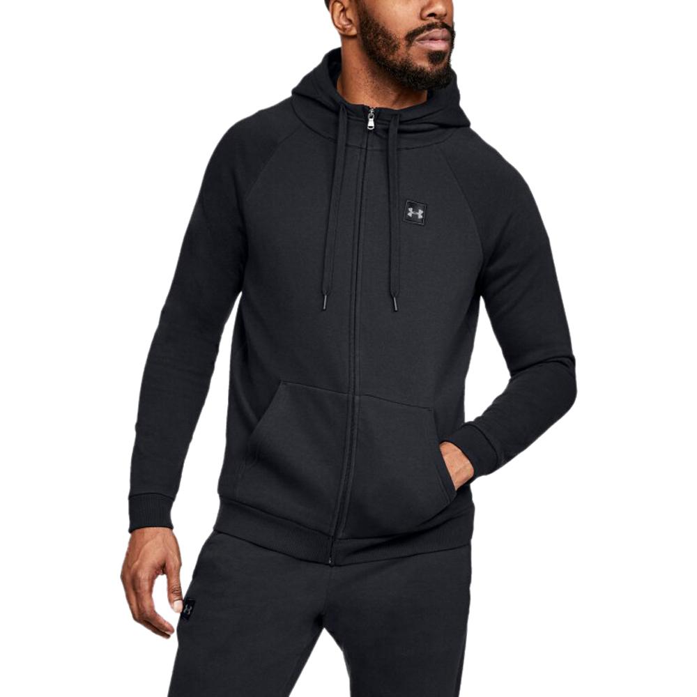 Under Armour Men's Black Rival Fleece Full-Zip Hoodie