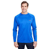 Columbia Men's Vivid Blue Terminal Tackle Long-Sleeve T-Shirt