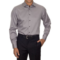 Calvin Klein Men's Ice Grey Non Iron Dobby
