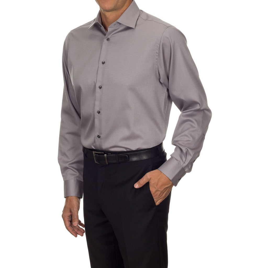 Calvin Klein Men's Ice Grey Non Iron Dobby