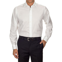 Calvin Klein Men's White Non Iron Dobby
