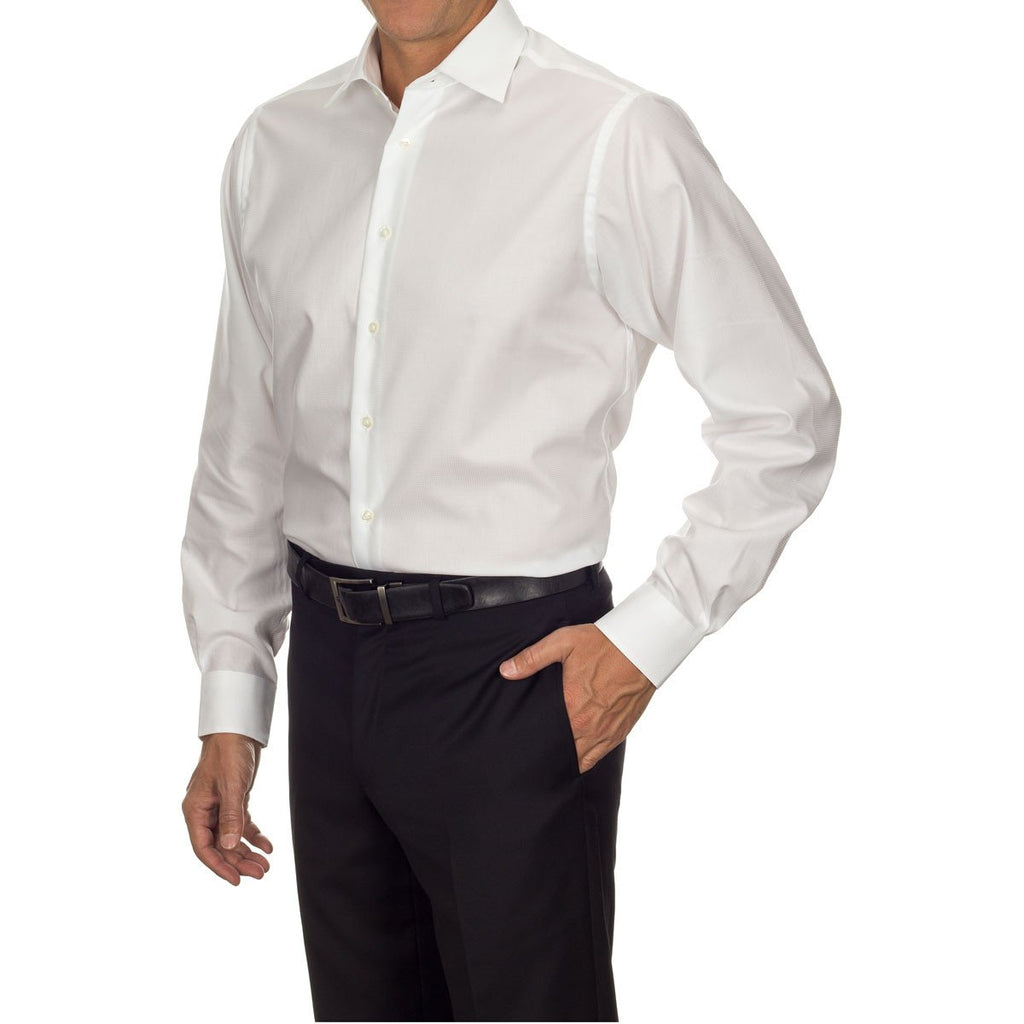 Calvin Klein Men's White Non Iron Dobby