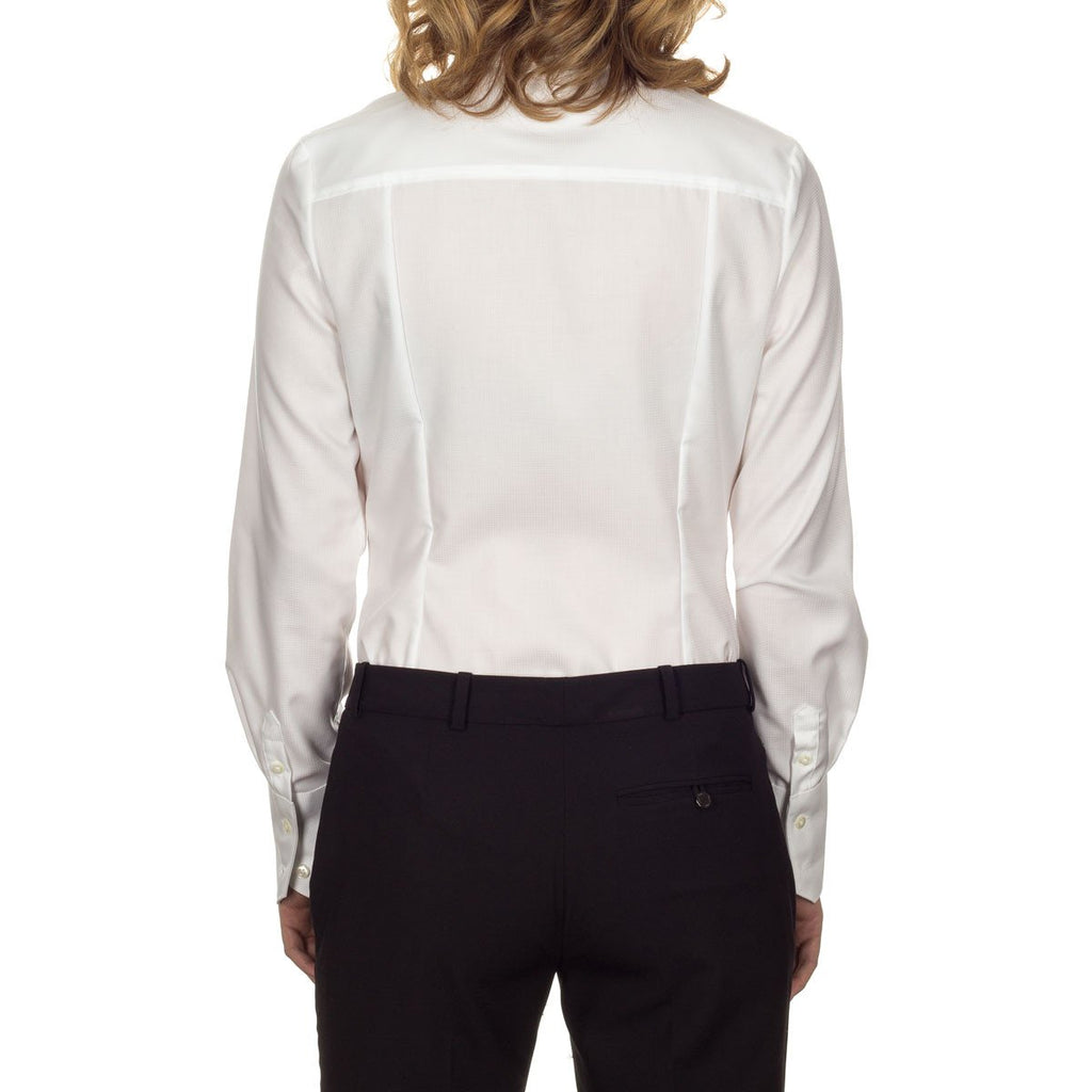 Calvin Klein Women's White Non Iron Dobby