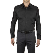 Calvin Klein Men's Black Non Iron Micro Pincord