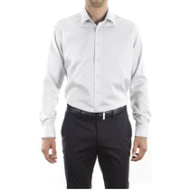 Calvin Klein Men's White Non Iron Micro Pincord
