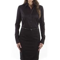 Calvin Klein Women's Black Non Iron Micro Pincord