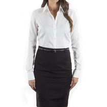 Calvin Klein Women's White Non Iron Micro Pincord