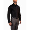 Calvin Klein Men's Black Slim Fit Non-Iron Dobby Dress Shirt