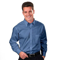 Van Heusen Men's English Blue Long Sleeve Regular Fit Pinpoint Shirt-Alpha Sized