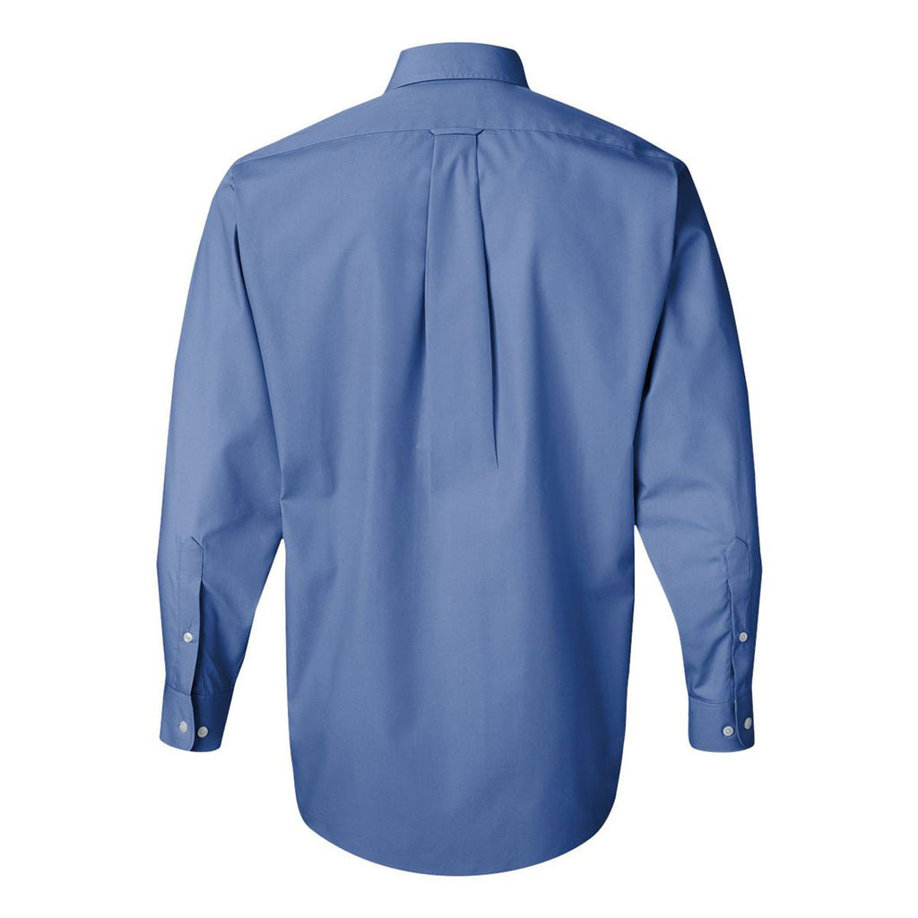 Van Heusen Men's Periwinkle Blue Silky Poplin Dress Shirt