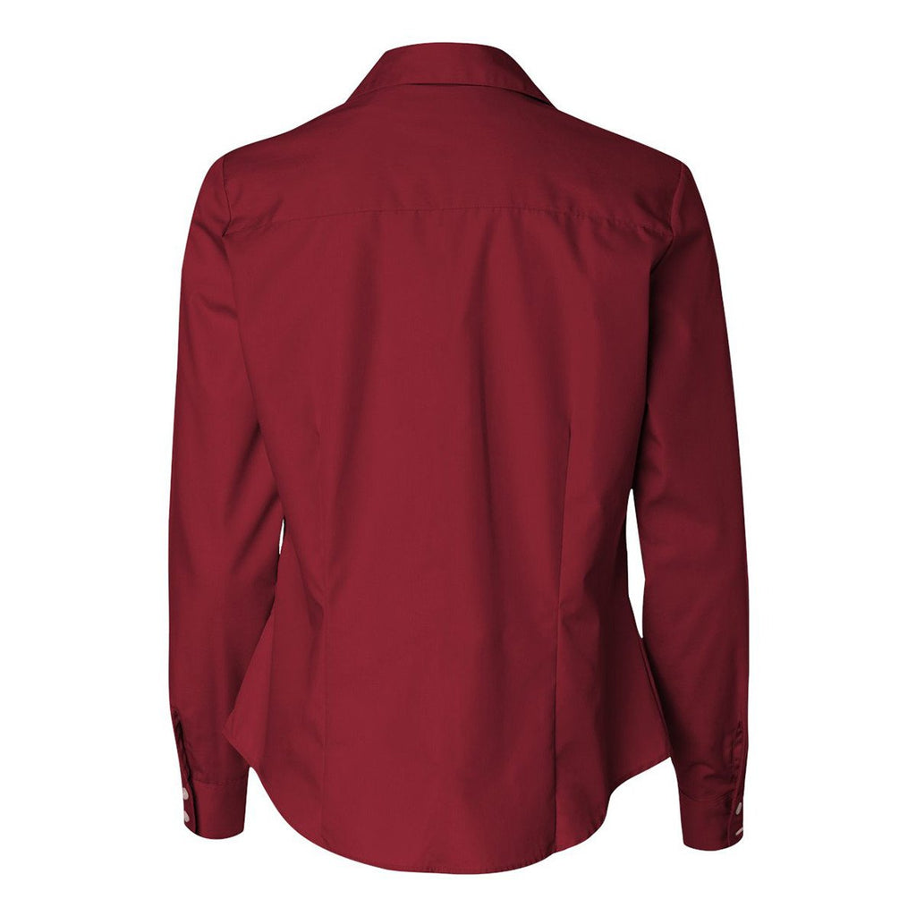 Van Heusen Women's Cardinal Silky Poplin Dress Shirt