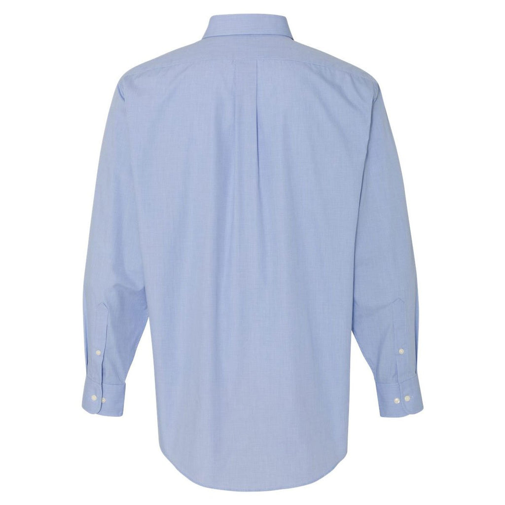 Van Heusen Men's Blue Mini Check Dress Shirt
