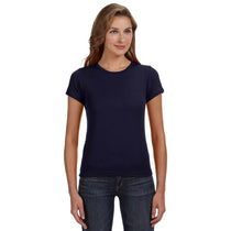 Anvil Women's Navy Scoop T-Shirt