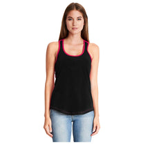 Next Level Women's Black/Red Ideal Colorblock Racerback Tank