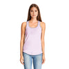 Next Level Women's Lilac/Heather Grey Ideal Colorblock Racerback Tank