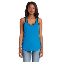 Next Level Women's Turquoise/Black Ideal Colorblock Racerback Tank