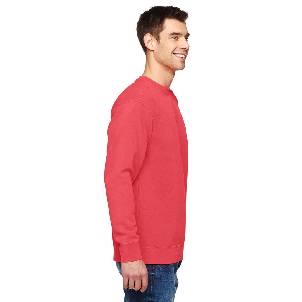 Comfort Colors Men's Neon Red Orange 9.5 oz. Crewneck Sweatshirt