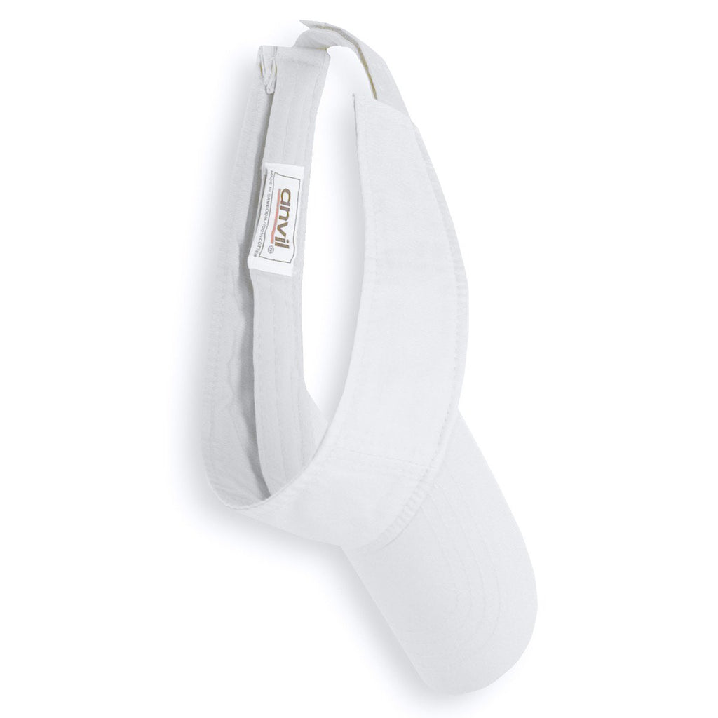Anvil White Solid Low-Profile Twill Visor