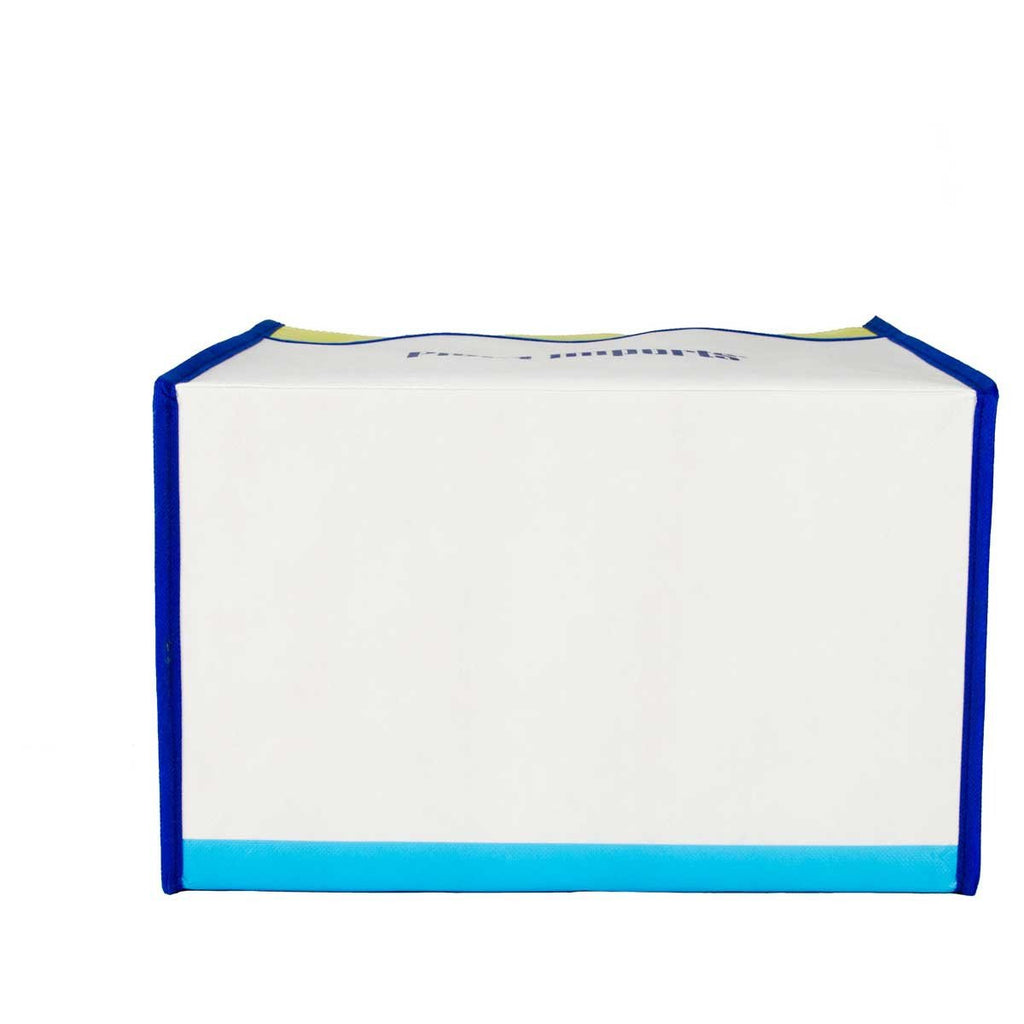 Gemline Royal Blue/Pattern Horizons Laminated Shopper