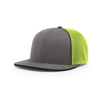 Richardson Charcoal/Neon Yellow/Black Mesh Back Pulse/Mesh R-Flex Cap