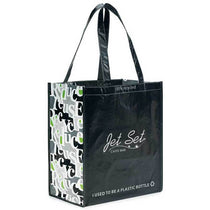 Gemline Black-Pattern Gemline Laminated 100% Recycled Shopper