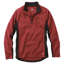 Roots73 Men's Dark Red Heather/Black Birchlake Tech Quarter Zip
