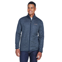 Columbia Men's Collegiate Navy Birch Woods II Full-Zip Fleece