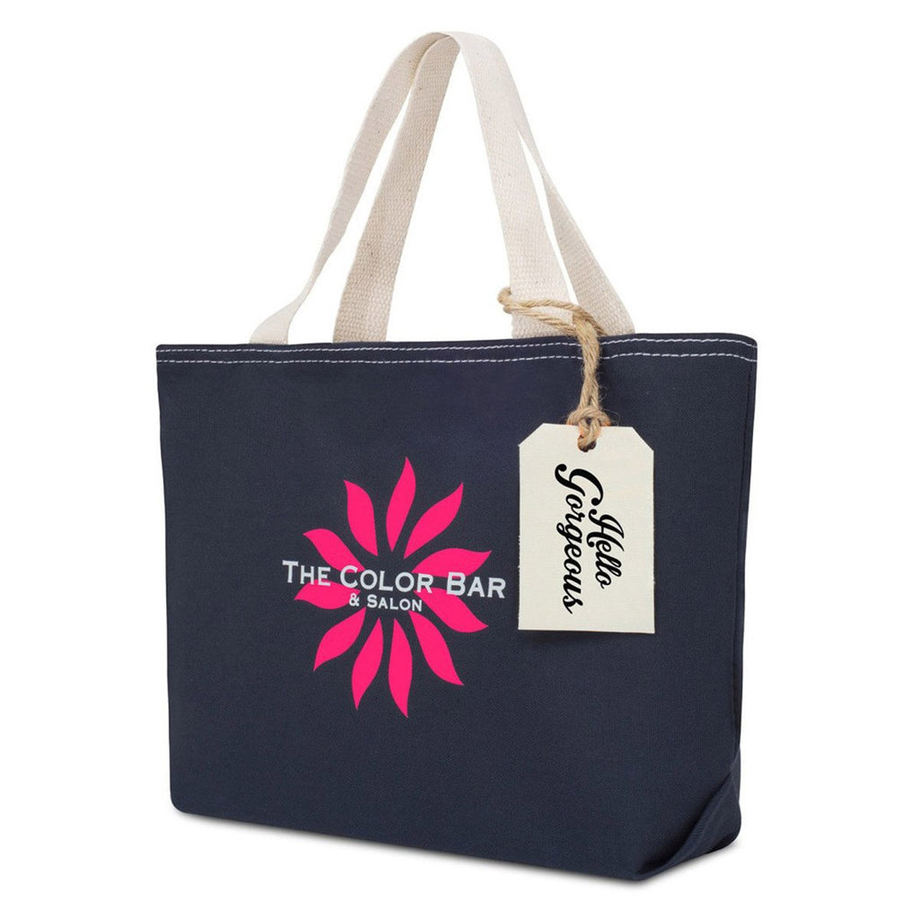 Gemline Navy Blue Cameron Cotton Mini Tote