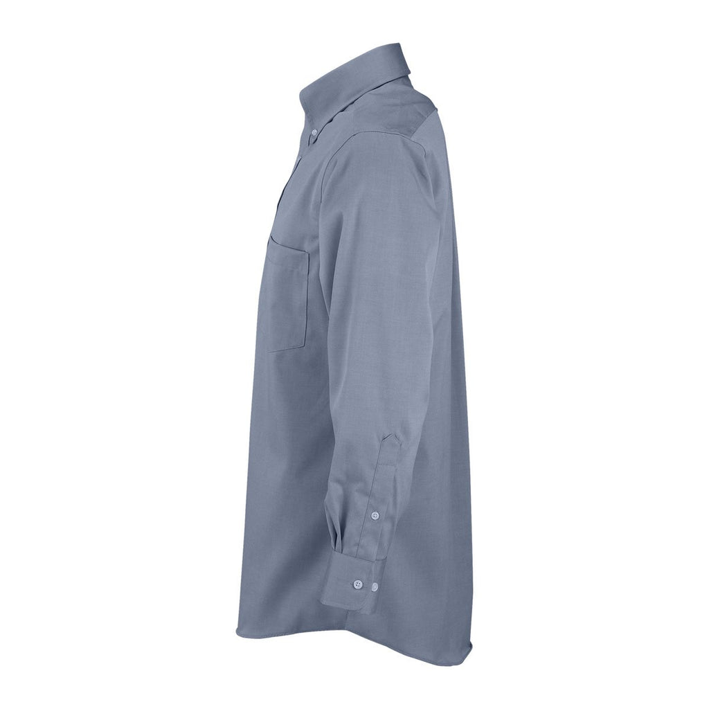 Vantage Men's Blue Ice Eagle No-Iron Pinpoint Oxford